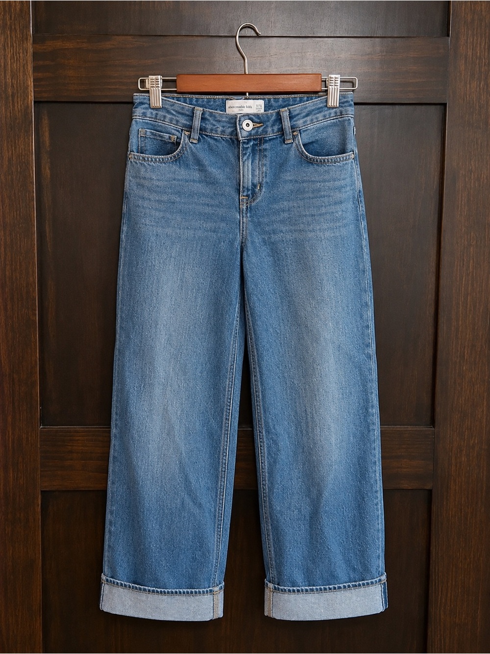Girls Blue High rise, Ultra Wide Leg Jeans